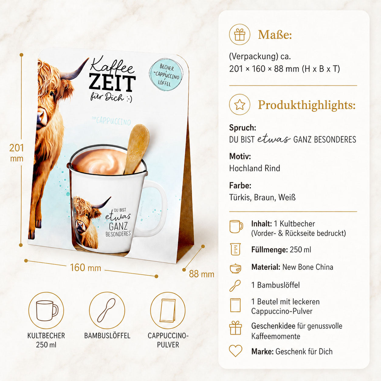 Kaffeezeit für Dich Hochland Rind – Produkthighlights (Highlight)