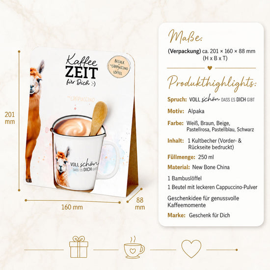 Kaffeezeit für Dich Alpaka – Produkthighlights (Highlight)