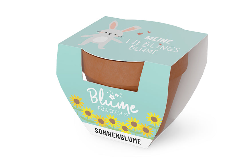 980382 Geschnek für Dich Sonnenblume im Topf, Hase Lieblingsblume, Geschenkidee