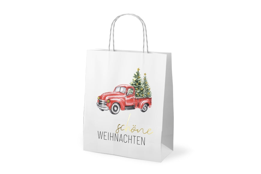 991171 Geschenk für Dich Geschenktüte mit Pickup und Schriftzug Schöne Weihnachten, 4027268334780