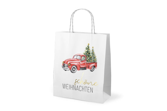 991171 Geschenk für Dich Geschenktüte mit Pickup und Schriftzug Schöne Weihnachten, 4027268334780