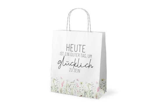 991592 Geschenktüte Heute ist ein guter Tag, um glücklich zu sein von Geschenk für Dich, 4027268334407