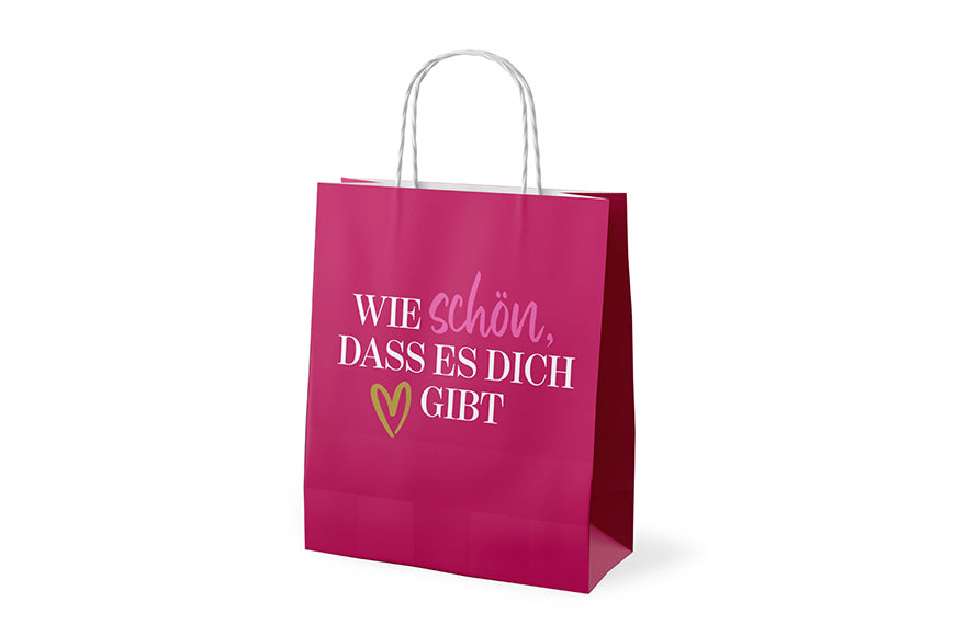 991713 Geschenk für Dich Geschenktüte mit Aufschrift Wie schön, dass es Dich gibt