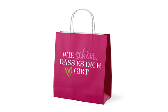 991713 Geschenk für Dich Geschenktüte mit Aufschrift Wie schön, dass es Dich gibt