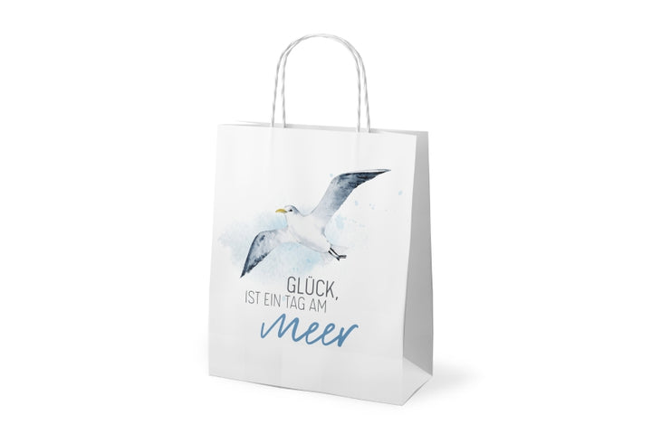 Maritime Geschenktüte „Glück ist ein Tag am Meer“ von Geschenk für Dich