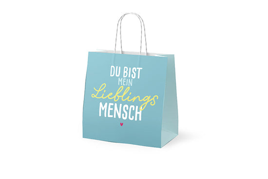 Mini Geschenktüte „Du bist mein Lieblingsmensch“ Petrol – Geschenk für Dich
