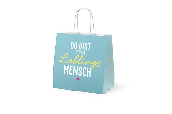 Mini Geschenktüte „Du bist mein Lieblingsmensch“ Petrol – Geschenk für Dich
