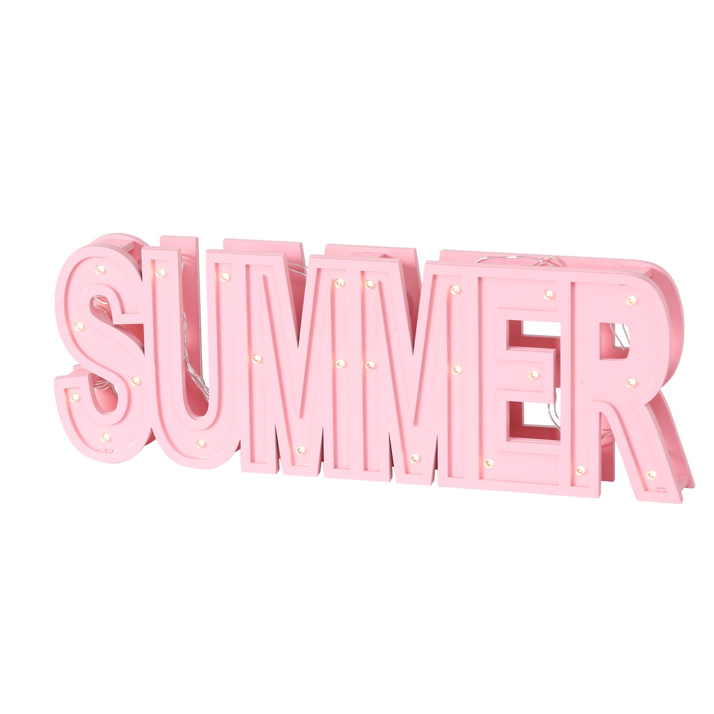 Boltze LED Aufsteller Schriftzug Summer rosa pink, 1020669, 4020607725270