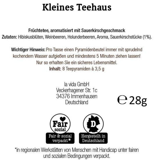 Nährwertangaben Teehaus Rooibos-Sahne-Karamell-Tee