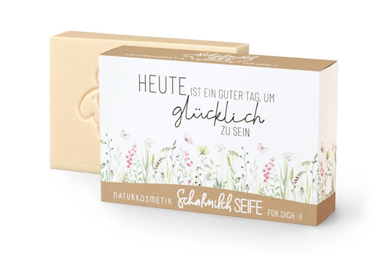 Naturkosmetik Schafmilchseife “Heute ist ein guter Tag, um glücklich zu sein” von Geschenk für Dich, 125592, 4027268338191