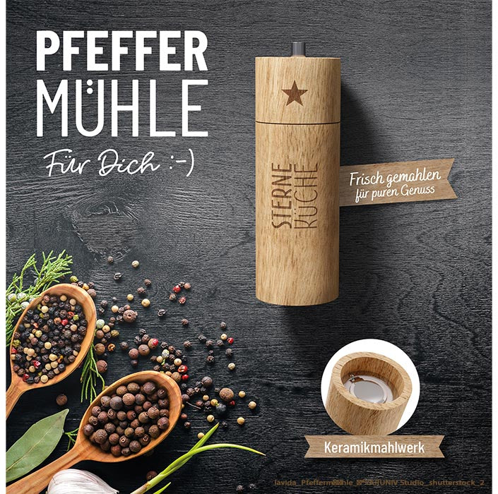 Pfeffermühlen, Gewürzmühlen von Geschenk für Dich