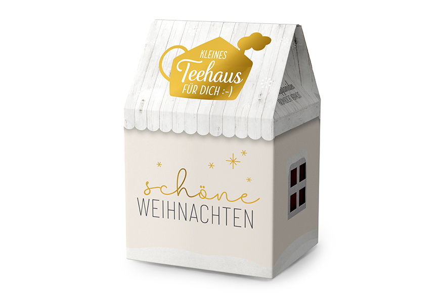 Geschenk für Dich Kleines Teehaus mit Spruch "Schöne Weihnachten" Cosy Christmas, 426196, 4027268322527