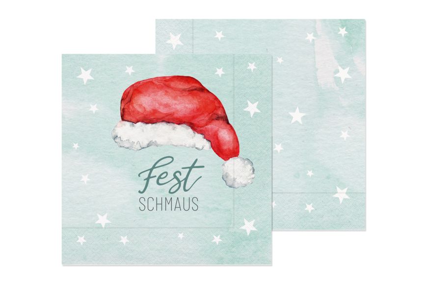 Weihnachtsserviette Papier Servietten "Festschmaus", 130183, 4027268294411