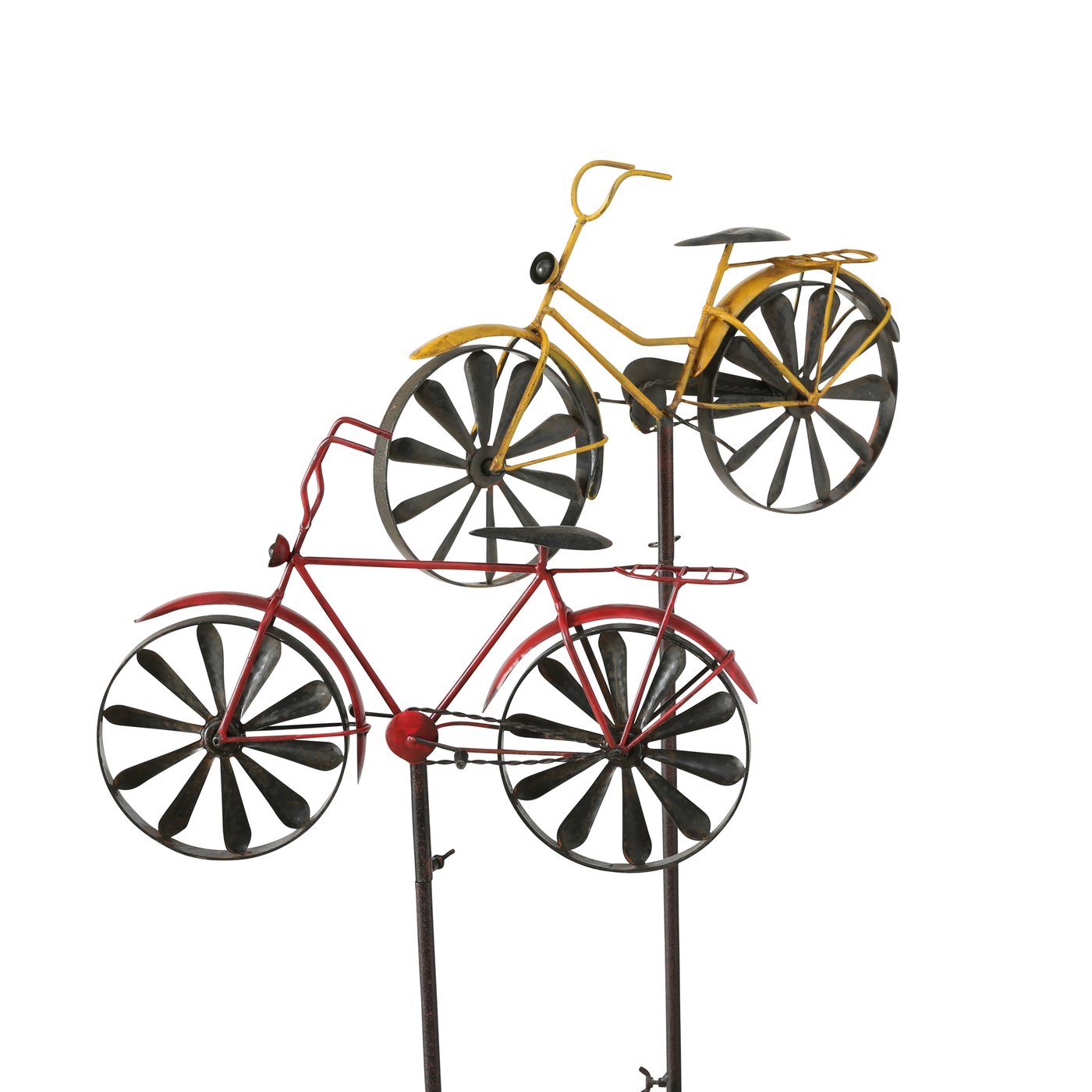 Metall Gartenstecker Gartenstab Fahrrad Rad gelb rot, 4504500, 4020606910011