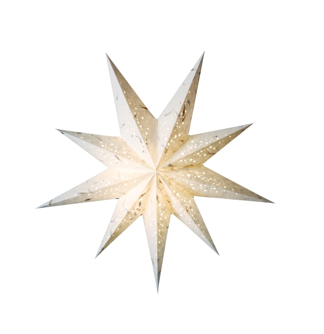 Starlightz Earth Friendly Stern spumante white, weiß, 308315, Leuchtstern, Faltstern, Deckensterne, Papierstern