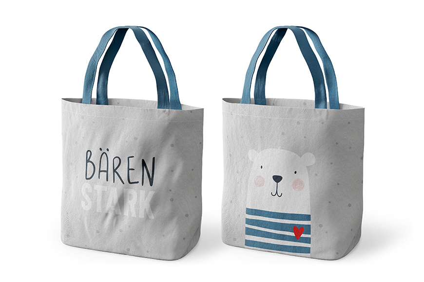 Geschenk für Dich Kinder Shopper "Bärenstark" Kindertasche Shopping Bag, 397332, 4027268324750