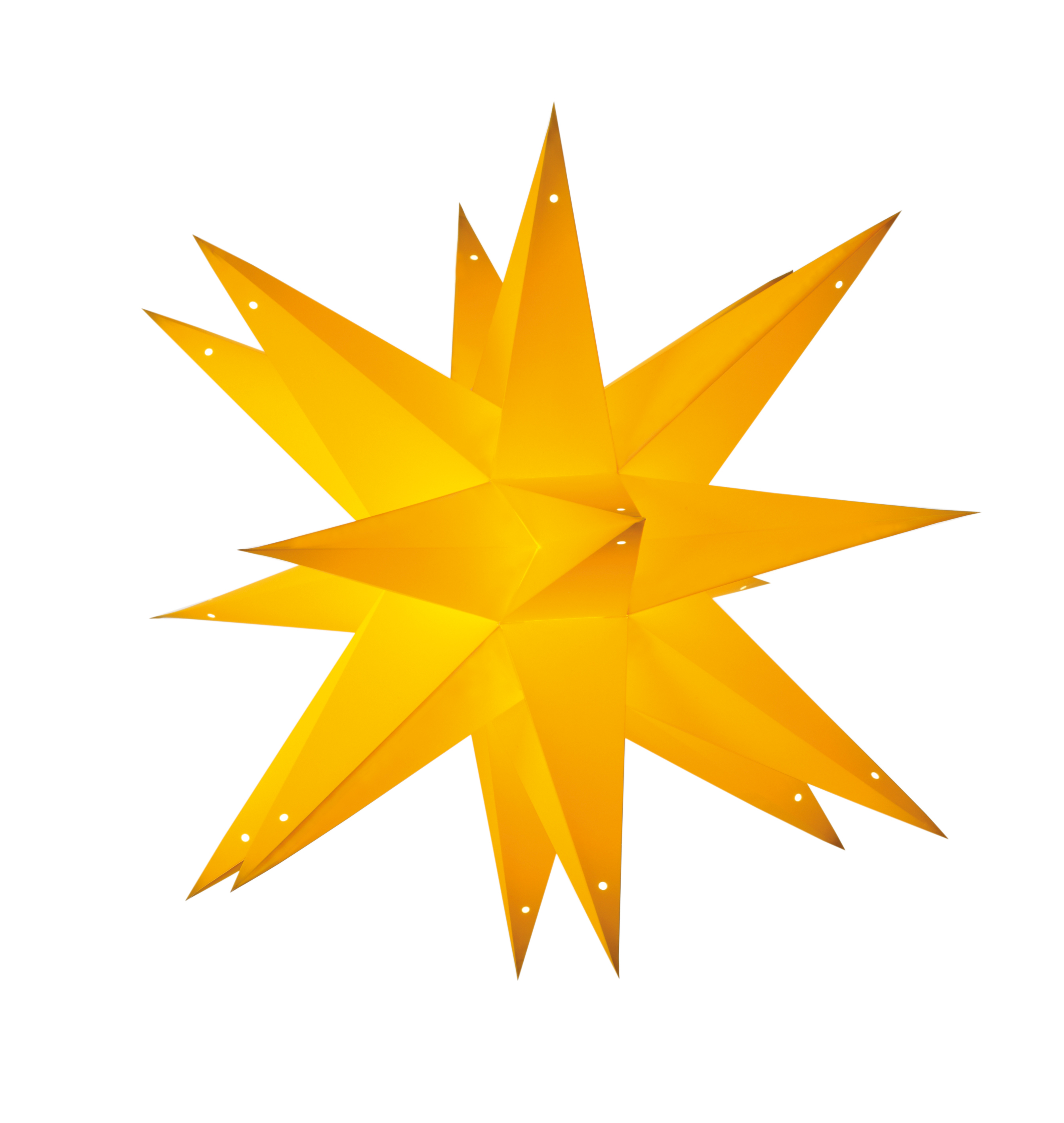 Starlightz Earth Friendly Stern taara yellow outdoor, Leuchtstern, Kunststoffstern gelb, Deckensterne, Faltstern, 309527, 8904137601340