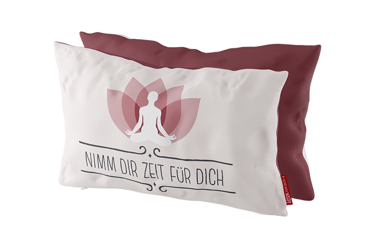 Geschenk für Dich Deko Kissen "Nimm Dir Zeit für Dich" Yoga Kissen, 396631, 4027268256679