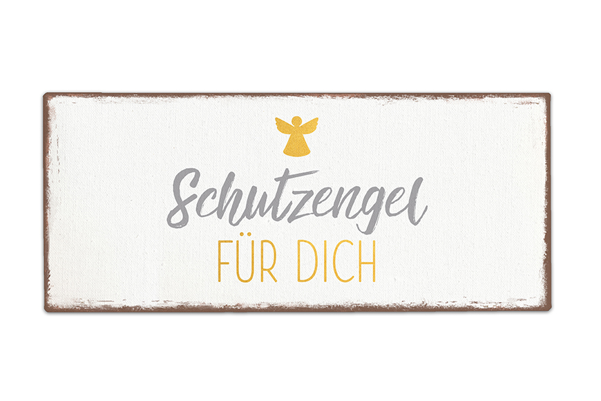 Blechschild Schild mit Spruch "Schutzengel für Dich", 390655, 4027268273706