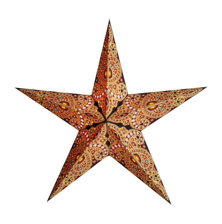 Starlightz Earth Friendly Stern diwali amber 303440, Leuchtstern, Weihnachtsstern, Deckensterne, Papierstern, 8904137602163