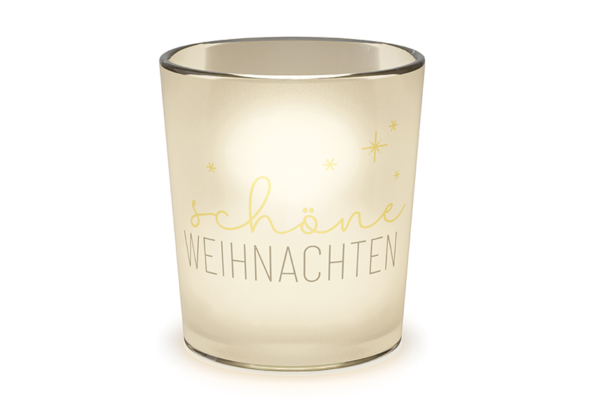 Windlicht Kerzenglas mit Botschaft "Schöne Weihnachten", 4027268322480, 640196, Geschenk für Dich :-) Online Shop Malou❤️