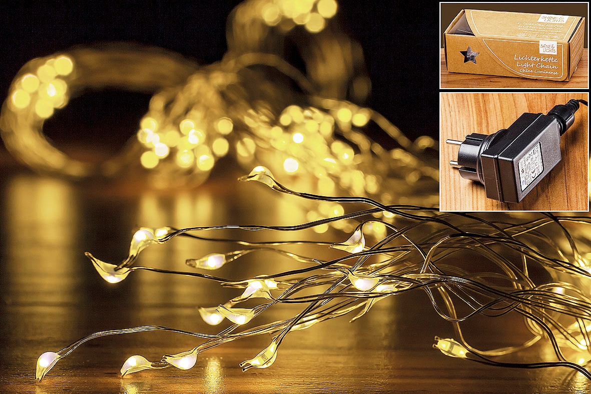 Micro LED-Kaskade Lichterkette 250er warm weiss L400cm, 1000386 Boltze 4020607376786