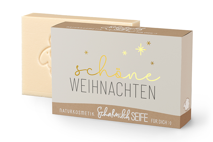 Geschenk für Dich Naturkosmetik Schafsmilchseife Seife "Schöne Weihnachten" Cosy Xmas, 125196, 4027268323098