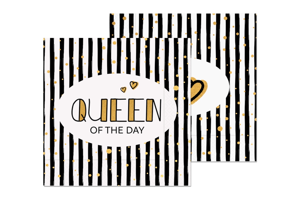 Papier Servietten mit Spruch "Queen of the Day"