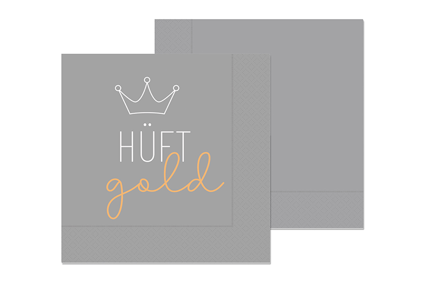 Papier Servietten "Hüftgold", 130351, 4027268296873