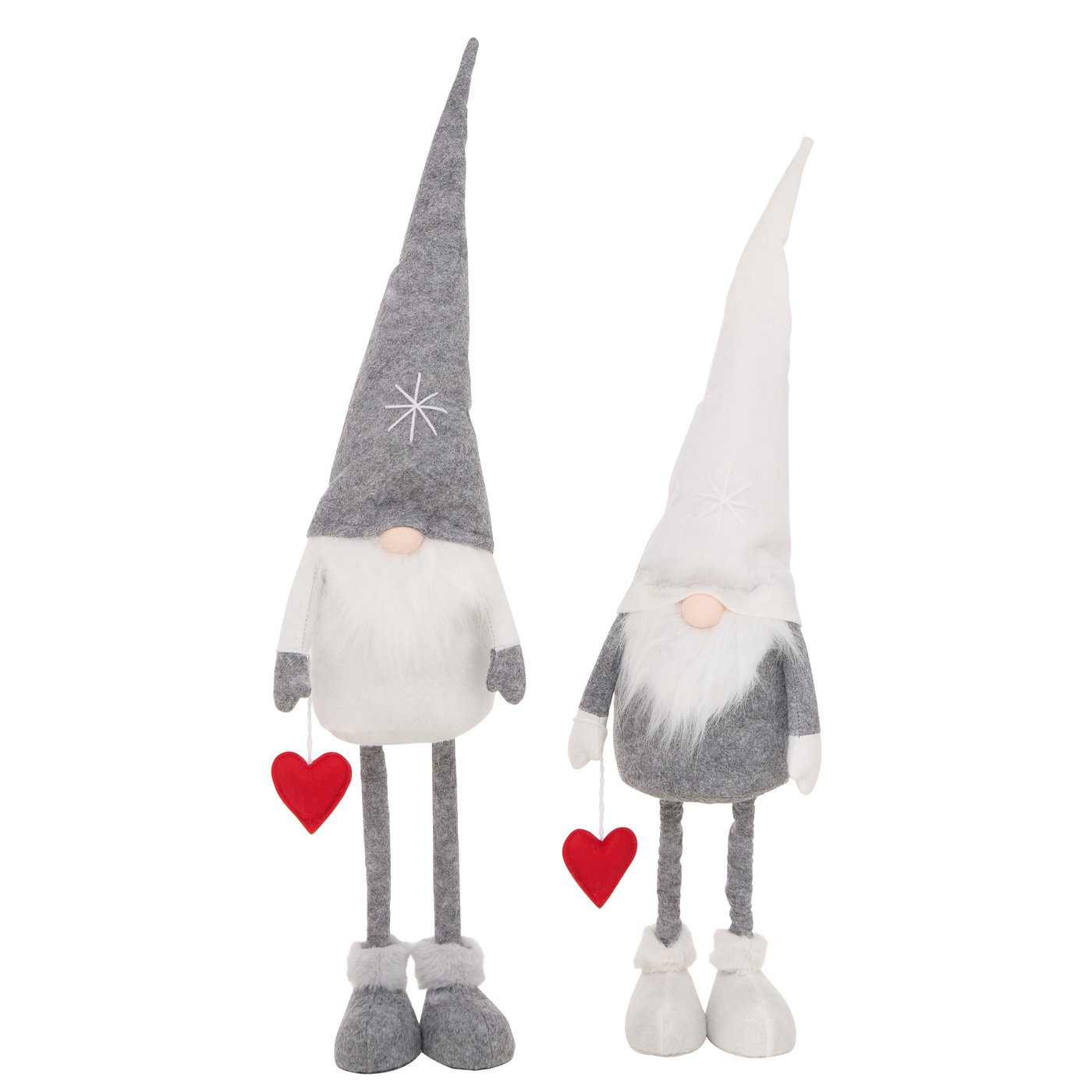 Deko Figur Weihnachtswichtel Wichtel "Melvin" grau weiß H70cm, 2026089, 4066076095360, Boltze xmas Weihnachtsdekoration