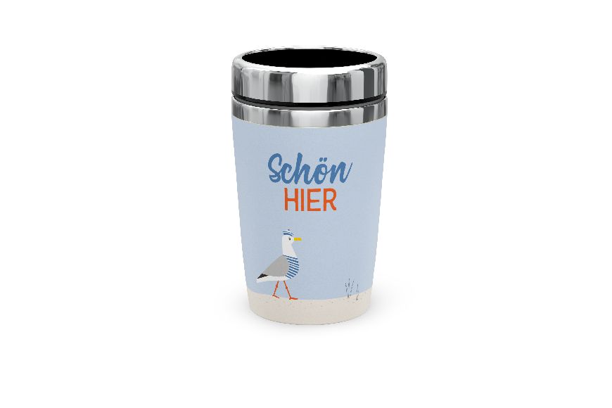 Geschenk für Dich Thermobecher to go / Coffee Tee to go Becher "Schön hier", Campingbecher, 388823, 4027268302475
