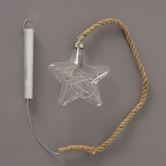 LED Stern zum hängen am Juteband Höhe 60cm, 2006465, 4020607812109