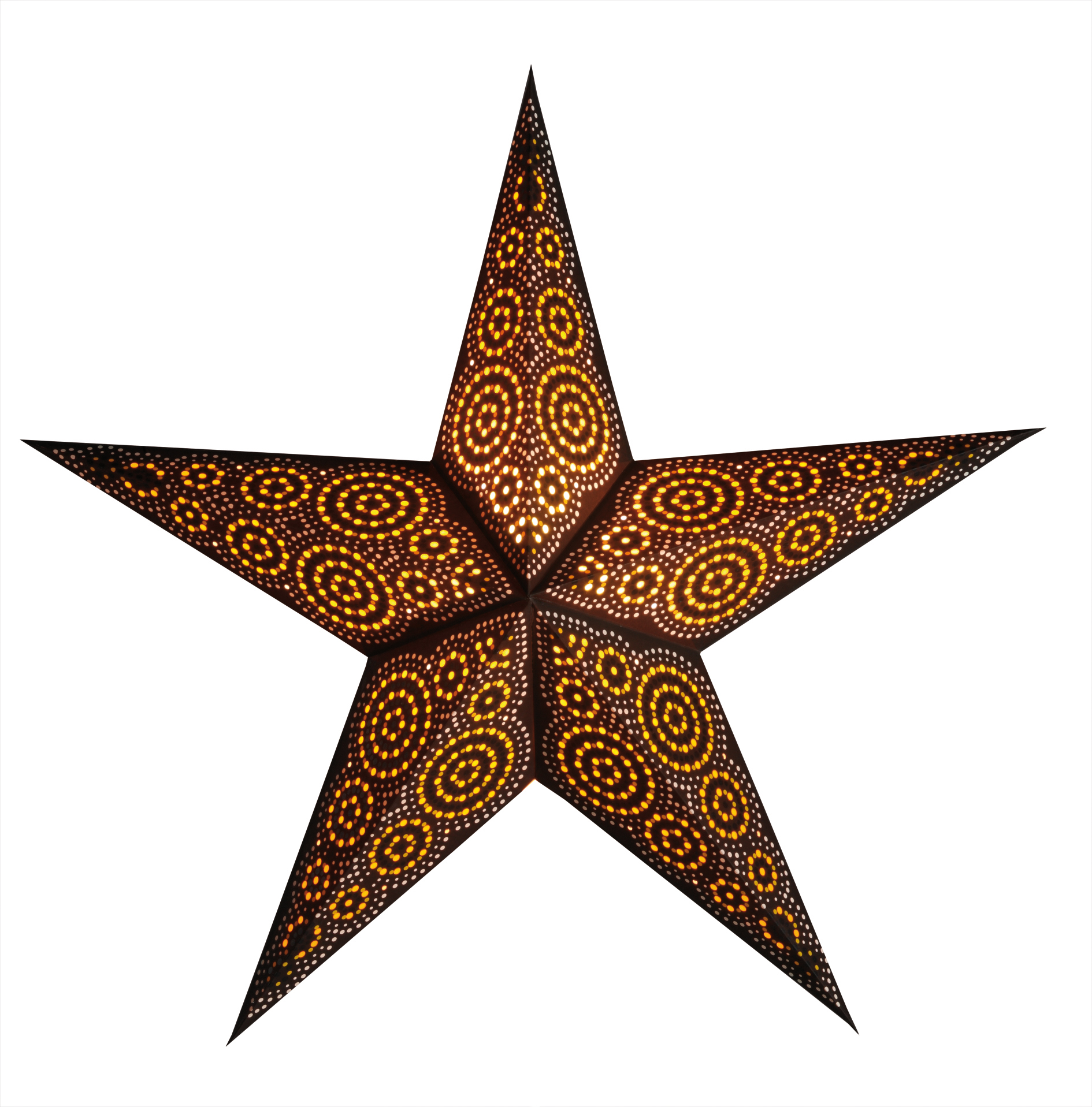 Starlightz Earth Friendly Stern marrakesh brown/yellow, braun gelb, D60cm, 302801, 8904137600343, Leuchtstern, Faltstern, Deckensterne, Papierstern