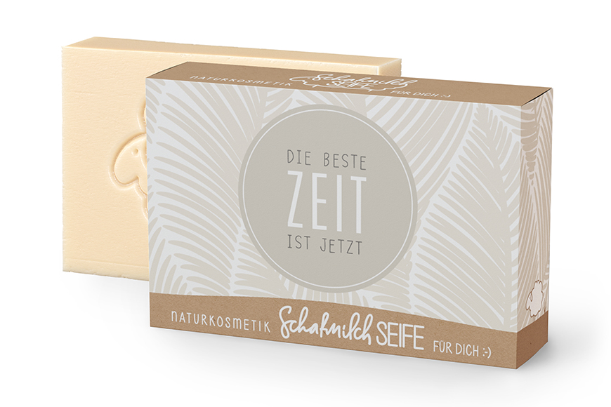 Geschenk für Dich Naturkosmetik Schafsmilchseife Seife "Die Beste Zeit ist jetzt", 125391, 4027268318704