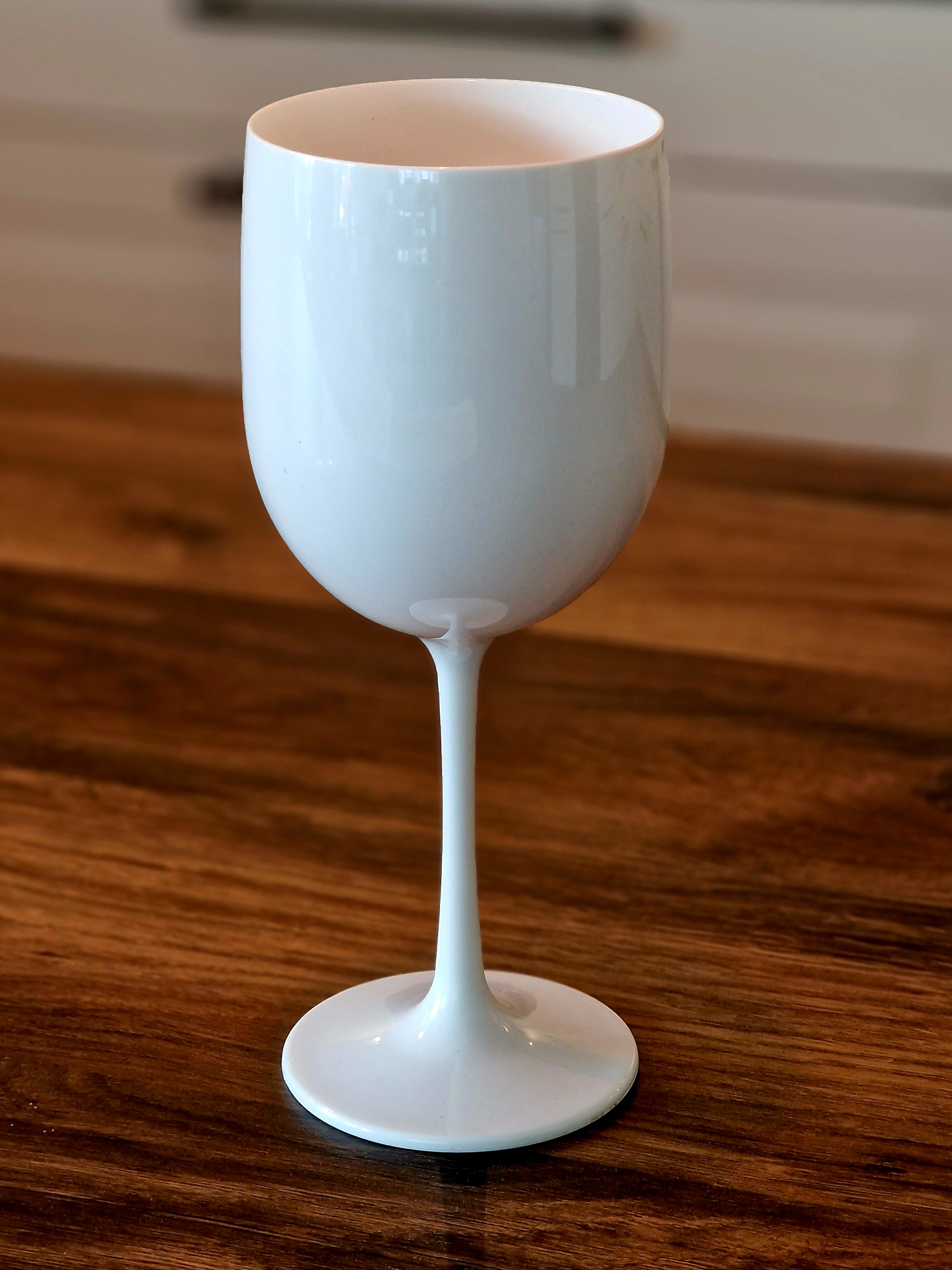 XL Champagner Becher Glas Kelch weiß aus Kunststoff, Sektglas weiß, Sektkelch