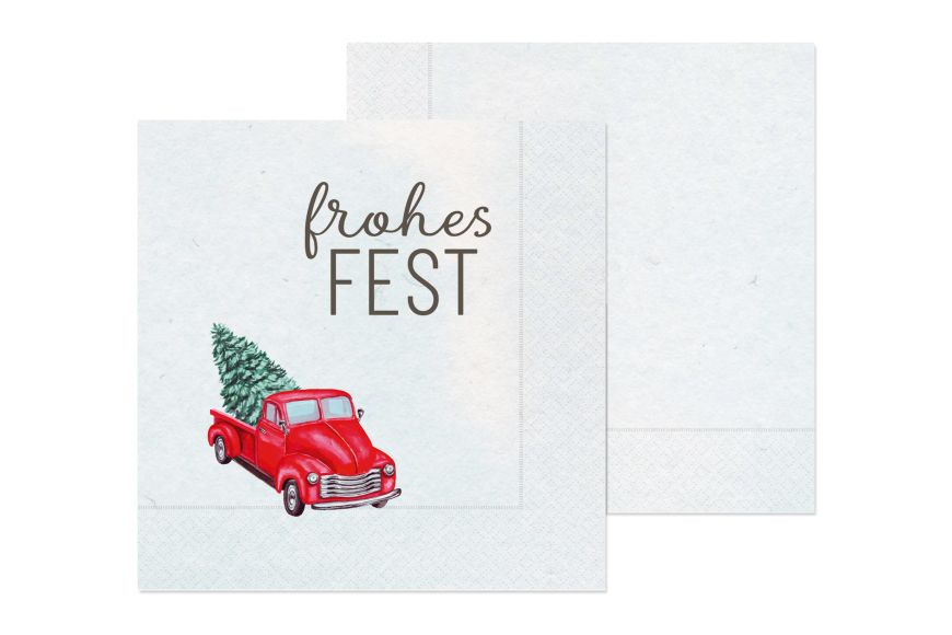 Geschenk für Dich Weihnachtsserviette Papierservietten "Frohe Fest", 130182, 4027268294398
