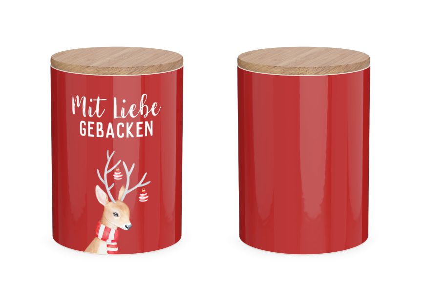 Keramik Vorratsdose / Keksdose "Mit Liebe gebacken", 3081811 4027268293254