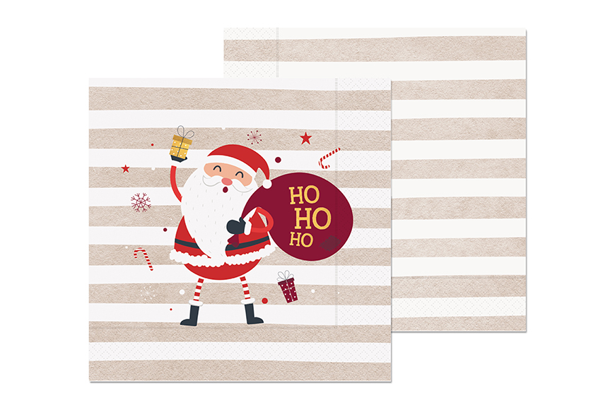 Weihnachtliche Papier Servietten "Ho Ho Ho", 130113, 4027268308491, Geschenk für Dich :-) online kaufen bei Malou❤️