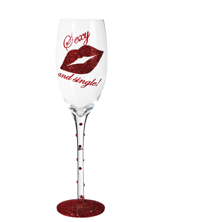 Sektglas Champagnerglas  "Sexy and Single" 750015