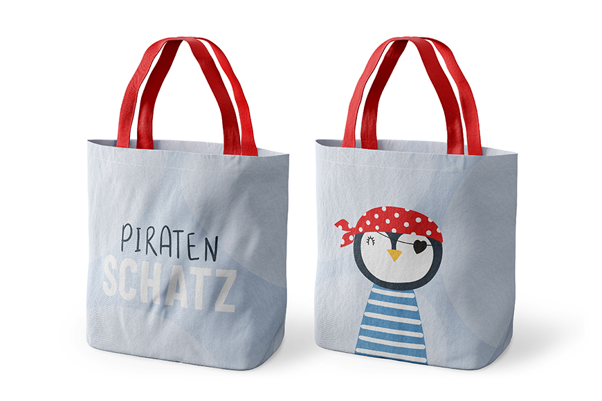 Geschenk für Dich Kinder Shopper "Piratenschatz" Kindertasche Shopping Bag, 397333, 4027268324774