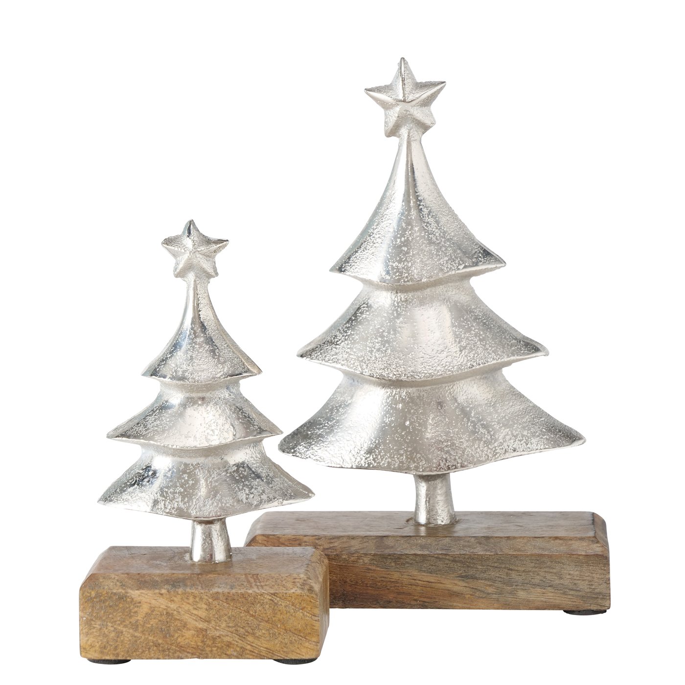 Deko Aufsteller Weihnachtsbaum "Mendoza" 2er Set - H17-21cm, 2005702, 4020607801448