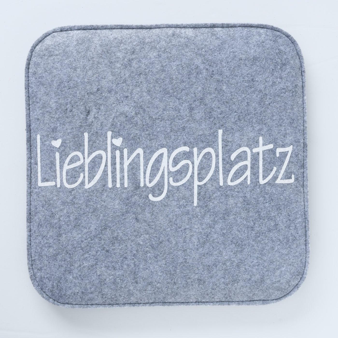 Filz Sitzkissen Stuhlkissen "Lieblingsplatz" anthrazit grau, 2006223, 4020607808928