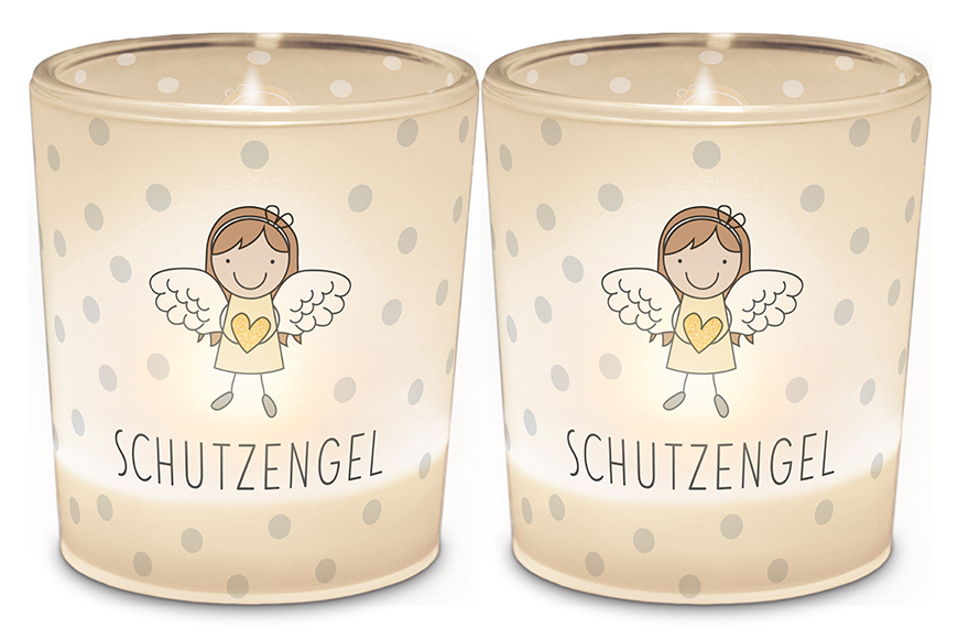 Windlicht Kerzenglas mit Botschaft "Schutzengel", 4027268306527, 640658, Engel Geschenk für Dich :-)