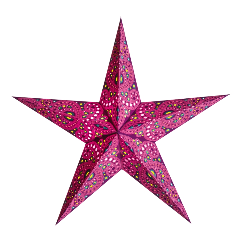 Starlightz Earth Friendly Stern devi berry 303532, Leuchtstern, Weihnachtsstern, Deckensterne, Papierstern, 4046833303532
