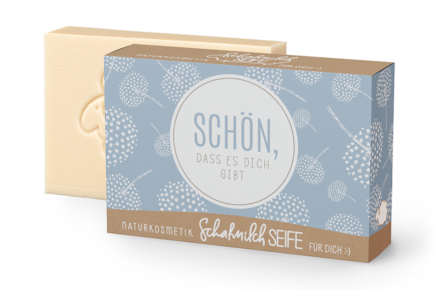 Geschenk für Dich Naturkosmetik Schafsmilchseife Seife "Schön, dass es Dich gibt", 125392, 4027268318728