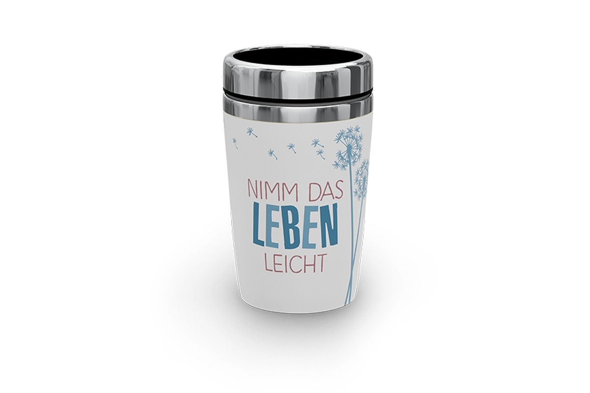 Geschenk für Dich Coffee Tee to go Thermobecher Outdoor Camping-Becher "Nimm Das Leben leicht", 388633, 4027268257836