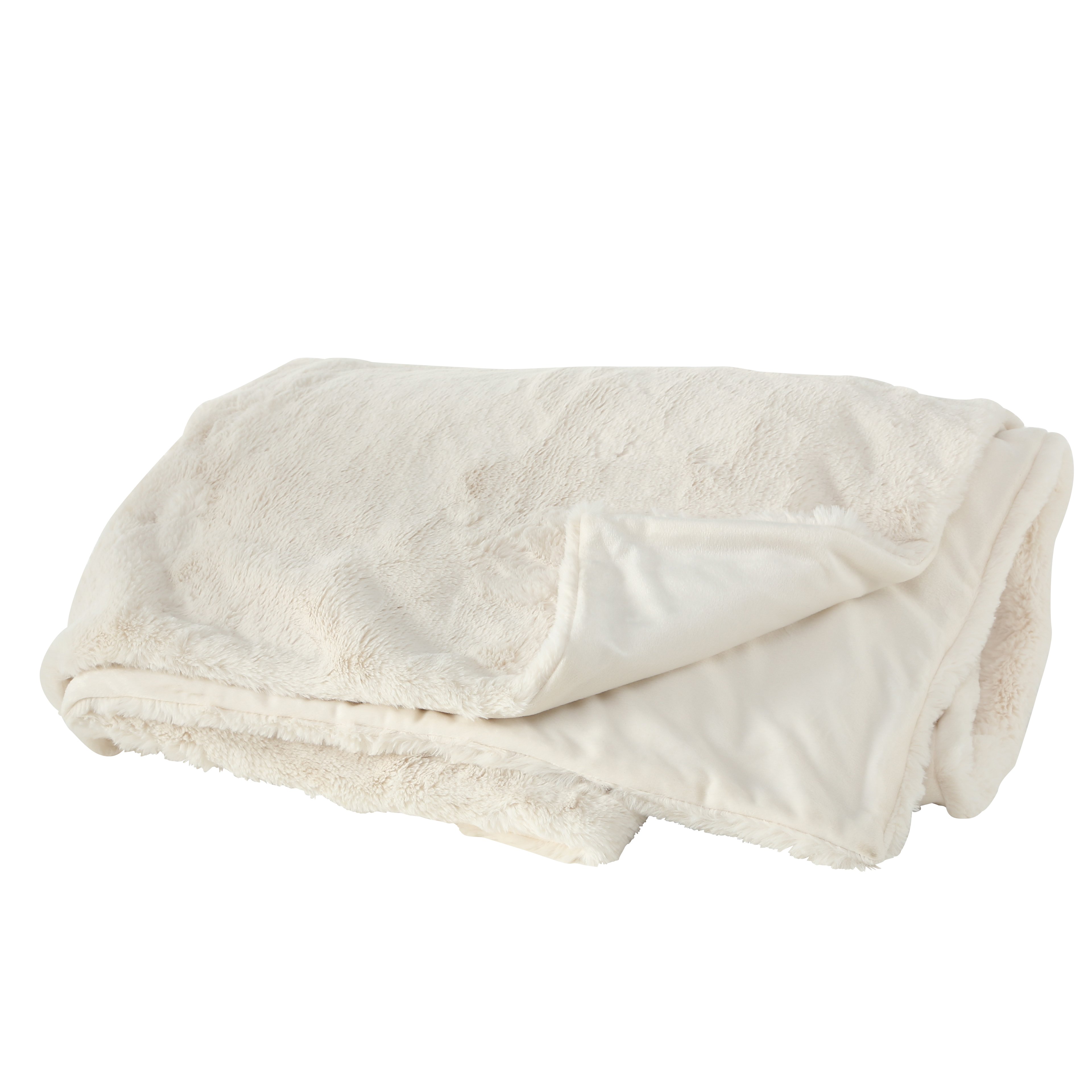 Hochwertige Kuscheldecke in creme weiß, Tagesdecke, Decke 200x150 cm, 1015376, 4020607647046