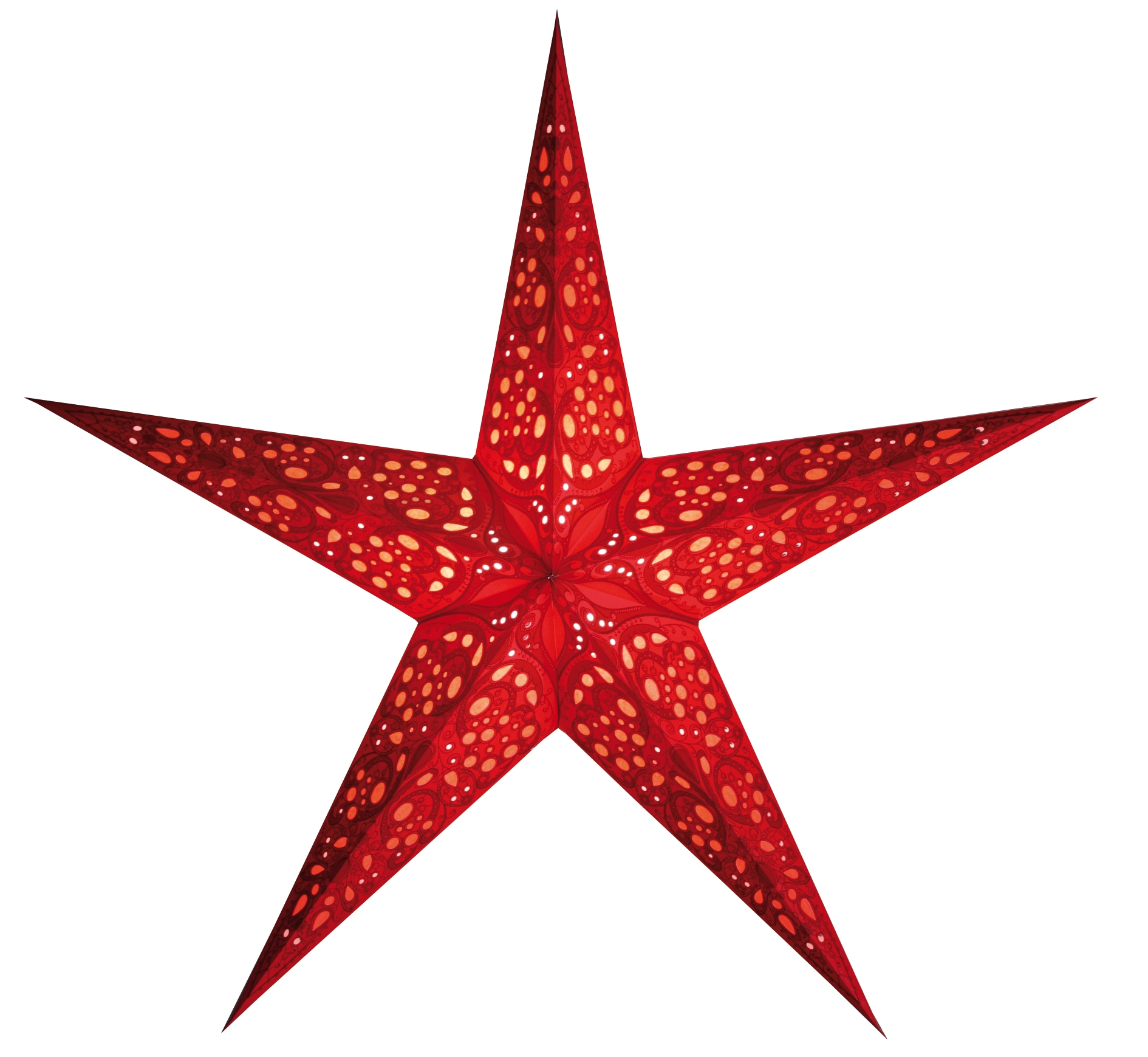 Starlightz Earth Friendly Stern maharaja red, rot, D85cm, 309091, 8904137600558, Leuchtstern, Faltstern, Deckensterne, Papierstern