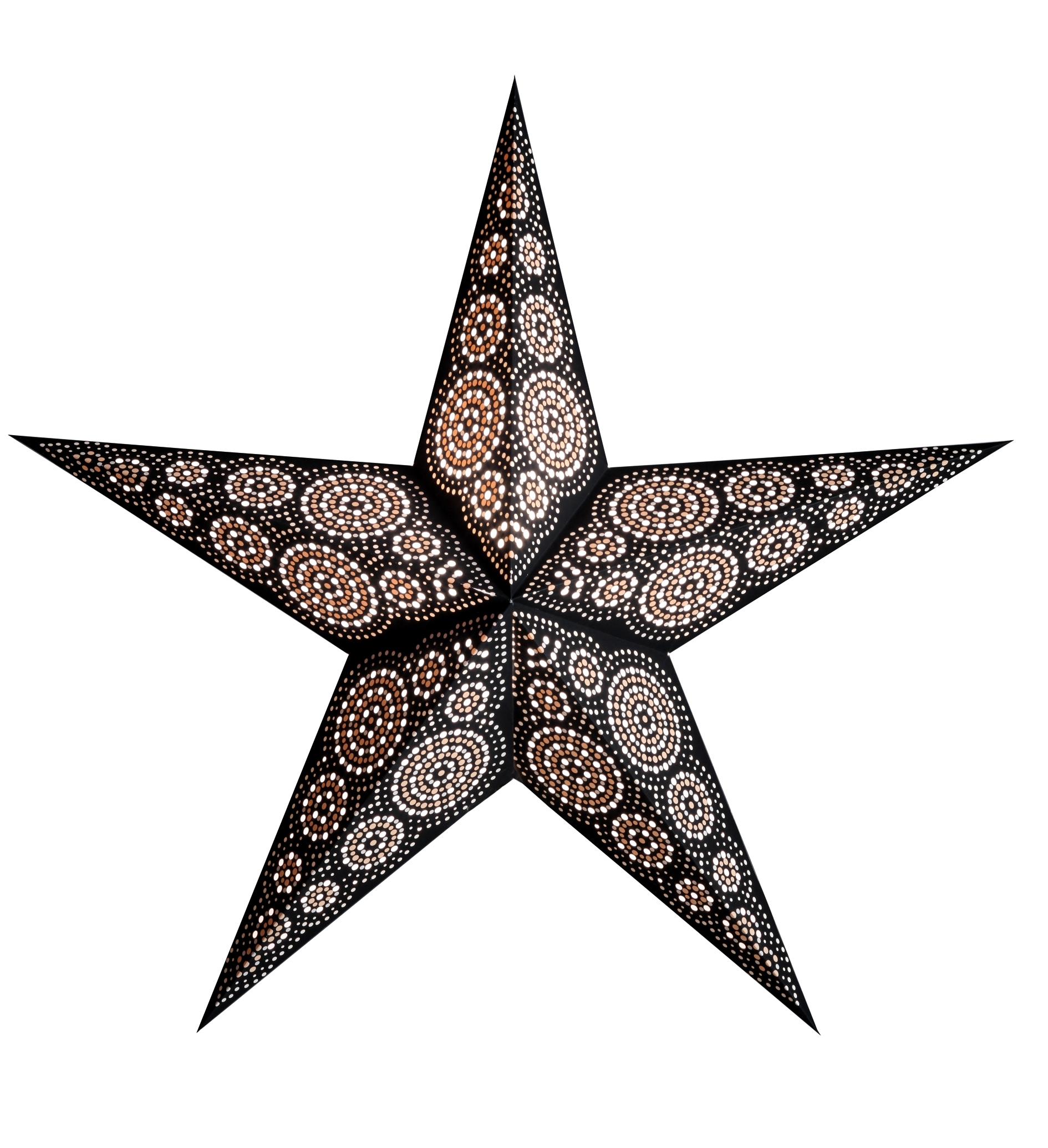 Starlightz Earth Friendly Stern marrakesh black/white, schwarz weiß, D60cm, 302740, Leuchtstern, Faltstern, Deckensterne, Papierstern, 8904137600312