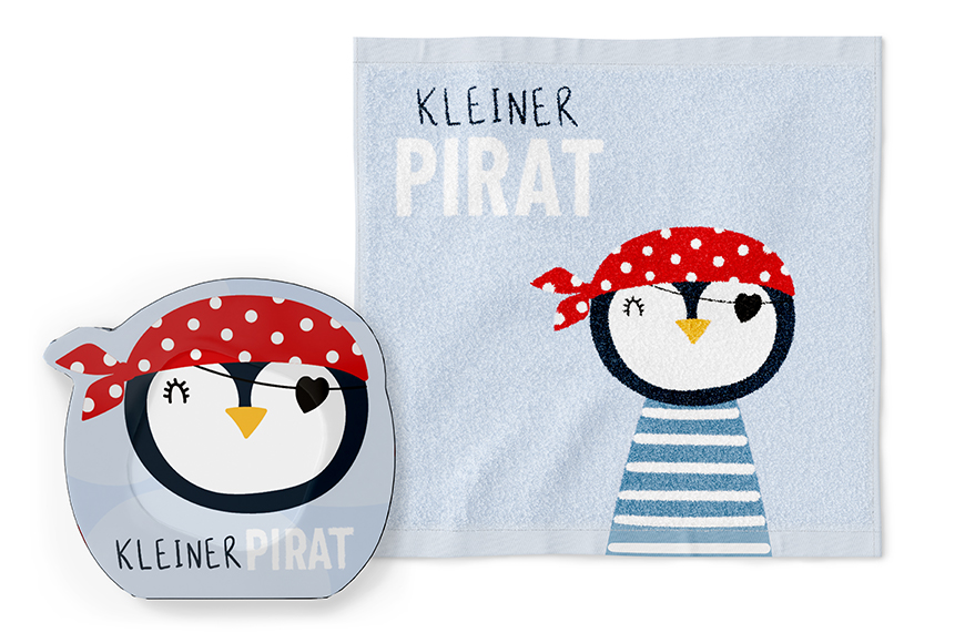Geschenk für Dich Kinderhandtuch magisches Handtuch "Pinguin Kleiner Pirat", 378333, 4027268324866, Mitgebsel